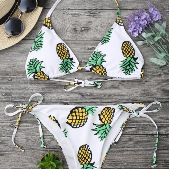 Zaful Other - Triangle pineapple bikini